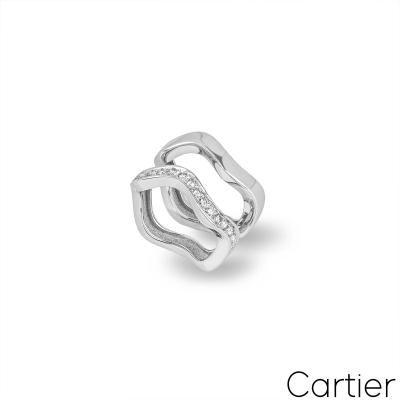 Cartier White Gold Diamond Stacker Rings
