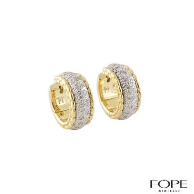 <p>Fope Diamond Hoops</p>
