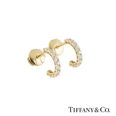 <p>Tiffany Diamond Hoop Earrings</p>
