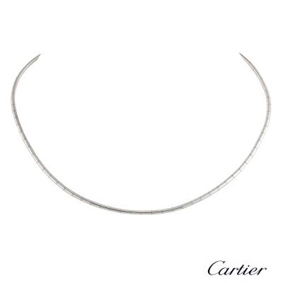 <p>Cartier White Gold Flexible Tube Chain</p>
