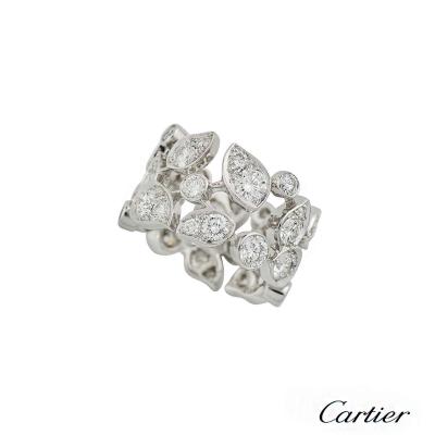 <p>Cartier 18k White Gold Diamond Ring 2.91ct G/VS</p>
