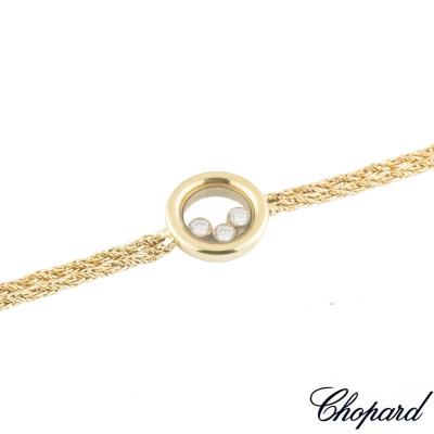 <p>Chopard Yellow Gold Vintage Happy Diamonds Bracelet</p>
