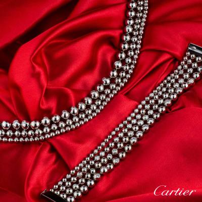 <p>Cartier White Gold Diamond Moonlight Jewellery Suite</p>
