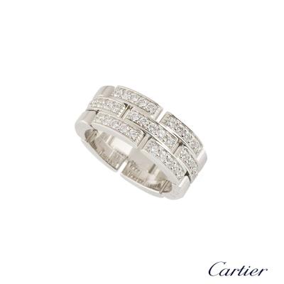 <p>Cartier White Gold Diamond Set Maillon Panthere Ring B4127200</p>

