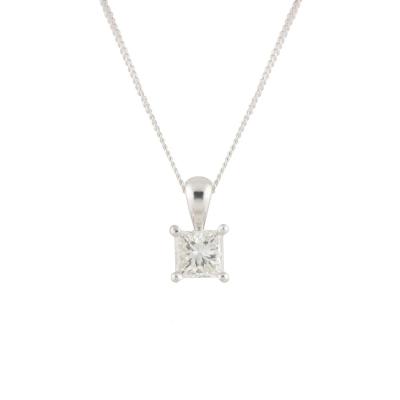 <p>White Gold?Diamond Pendant 0.80ct H/VS</p>
