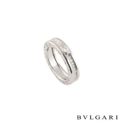 <p>Bvlgari White Gold Diamond B.Zero1 Ring Size 50 AN852397</p>
