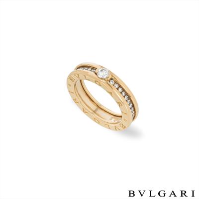 Bvlgari Yellow Gold Diamond B.Zero1 Ring 0.30ct F/VVS2
