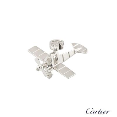 <p>Cartier White Gold Airplane Charm</p>
