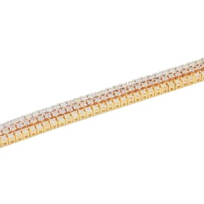 <p>Tri-Colour Diamond Line Bracelet</p>
