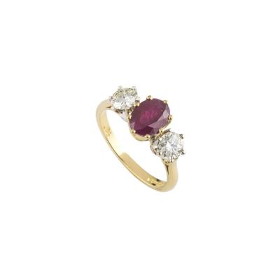 <p>Yellow Gold Diamond and Ruby Ring</p>
