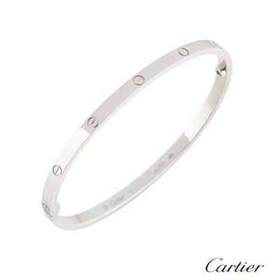 <p>Cartier White Gold Love Bracelet SM Size 18 B6047418</p>
