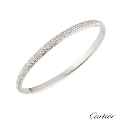 <p>Cartier White Gold Diamond Bangle 4.05ct</p>
