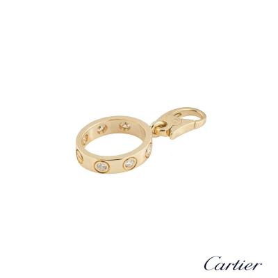 <p>Cartier Yellow Gold Diamond Love Charm</p>
