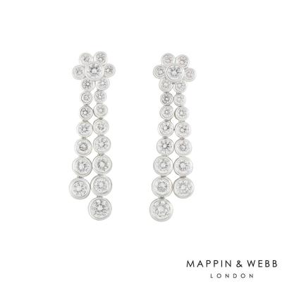 <p>Mappin & Webb White Gold Diamond Drop Earrings</p>
