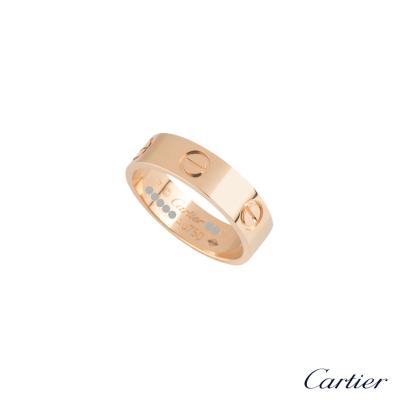 <p>Cartier Rose Gold Plain Love Ring B4084856</p>
