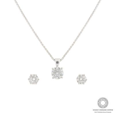 <p>White Gold Diamond Jewellery Suite</p>
