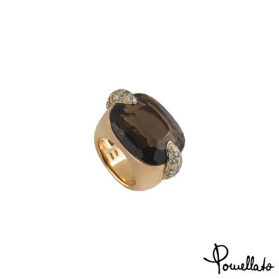 <p>Pomellato Rose Gold Diamond and Quartz Ring</p>
