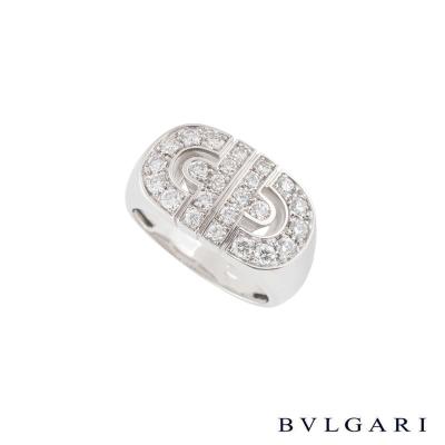 <p>Bvlgari White Gold Diamond Parentesi Ring Size 53 AN853699</p>
