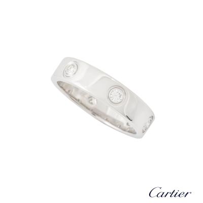 <p>Cartier White Gold Full Diamond Love Ring Size 50 B4026050</p>
