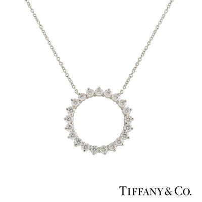 <p>Tiffany & Co. Diamond Open Circle?Pendant?</p>

