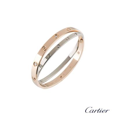 <p>Cartier Love Rose & White Gold Diamond Bracelet N6039117</p>
