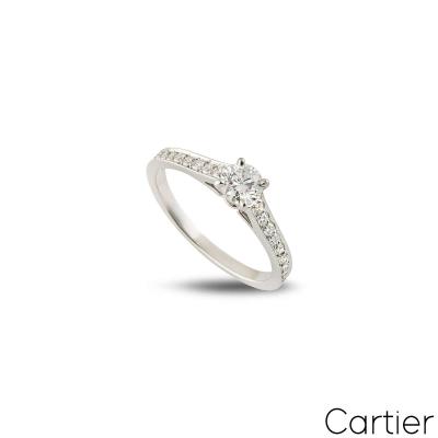 <p>Cartier?Platinum Diamond 1895 Solitaire Ring Size 47?N4164647</p>
