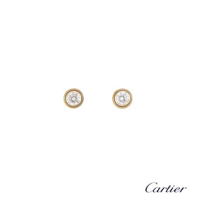 Cartier Yellow Gold Legers Diamond Earrings B8041600