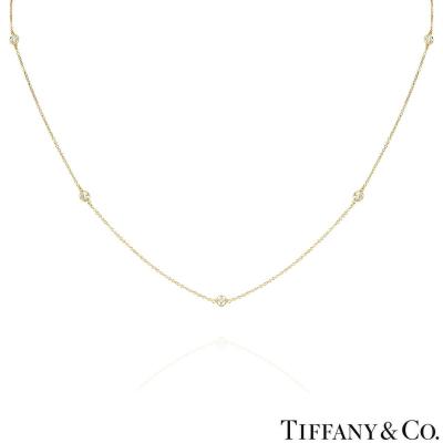 Tiffany & Co. Gold Elsa Peretti Diamonds by the Yard Diamond Necklace 10773547