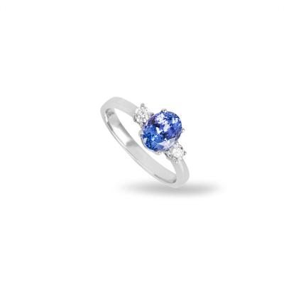 White Gold Tanzanite & Diamond Ring 1.60ct