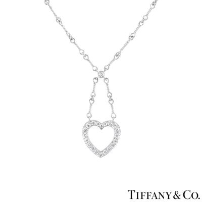 Tiffany & Co. Platinum Diamond Heart Pendant