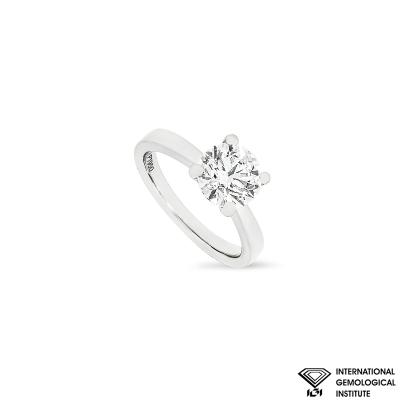 Platinum Round Brilliant Cut Lab Grown Diamond Ring 2.03ct F/VS1 XXX