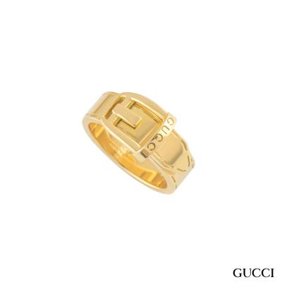 Gucci Yellow Gold Buckle Ring