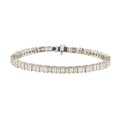 White Gold Diamond Line Bracelet