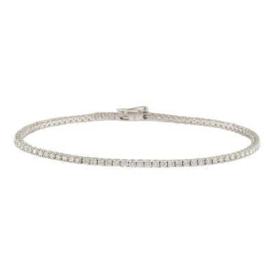 White Gold Diamond Line Bracelet 2.09ct 