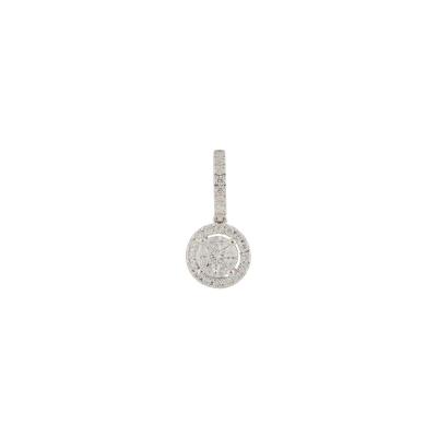 White Gold Diamond Cluster Pendant 0.45ct G-H/VS-VVS