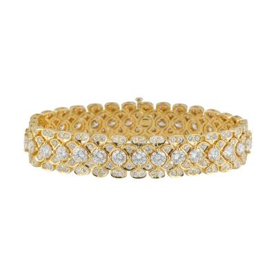 Yellow Gold Diamond Bracelet 14.89ct G+/VS+
