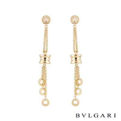 Bvlgari Yellow Gold Diamond B.Zero1 Earrings