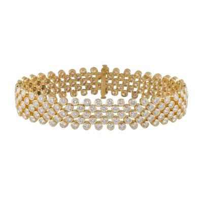 Yellow Gold Diamond Bracelet 13.30ct G+/VS+