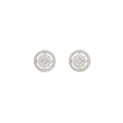 White Gold Diamond Cluster Earrings 0.80ct G-H/VS-VVS