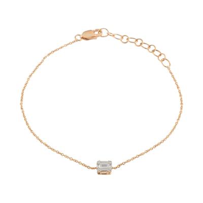Rose Gold Cluster Diamond Bracelet 0.14ct G-H/VS-VVS