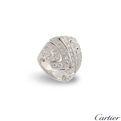 Cartier White Gold Diamond Dress Ring 2.47ct F+/VS+