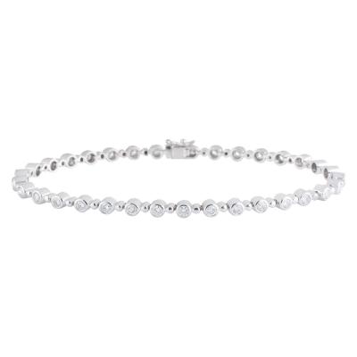 White Gold Diamond Line Bracelet