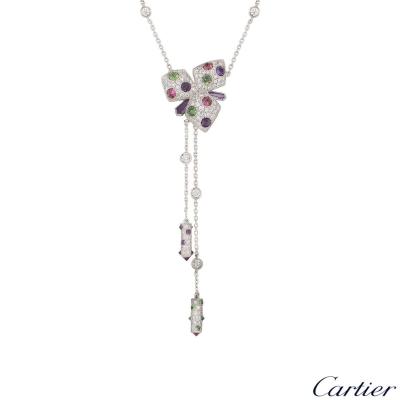 Cartier White Gold Caresse d\'Orchid?es Necklace