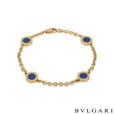 Bvlgari Bvlgari Yellow Gold Lapis Lazuli Bracelet