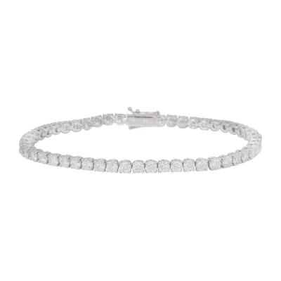 White Gold Diamond Line Bracelet 6.12ct