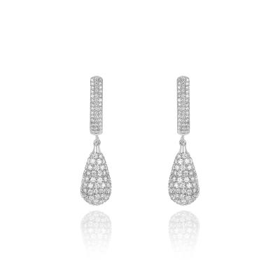 White Gold Diamond Drop Earrings 4.45ct 