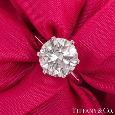 Tiffany & Co. Platinum Diamond Setting Band Ring 2.78ct H/VVS2