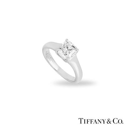 Tiffany & Co. Platinum Diamond Lucida Ring 1.10ct G/VVS1