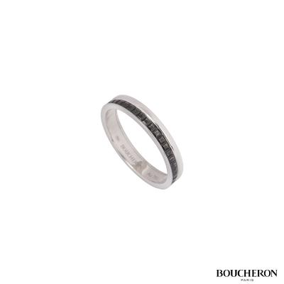 Boucheron White Gold Quatre Black Edition Wedding Band JAL00206