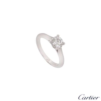 Cartier 1895 Platinum Diamond Ring 1.10ct F/VS1 XXX N4162955 